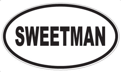 SWEETMAN - Oval Sticker