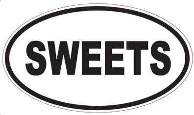 SWEETS - Oval Sticker