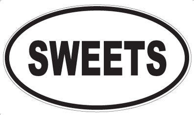 SWEETS - Oval Magnet