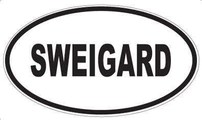 SWEIGARD - Oval Sticker