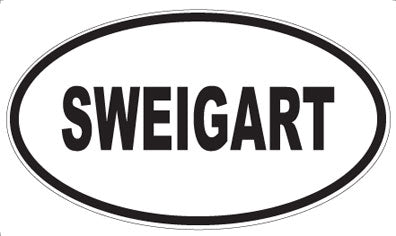 SWEIGART - Oval Sticker