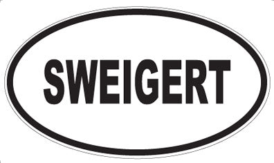 SWEIGERT - Oval Sticker