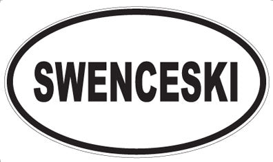 SWENCESKI - Oval Sticker