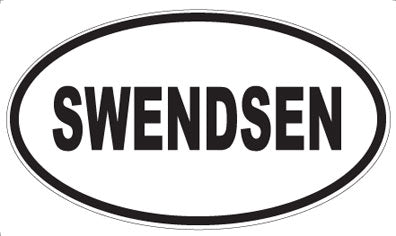 SWENDSEN - Oval Sticker