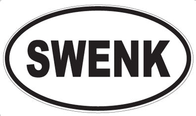 SWENK - Oval Sticker