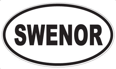 SWENOR - Oval Sticker