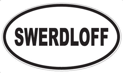 SWERDLOFF - Oval Sticker