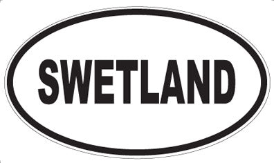 SWETLAND - Oval Sticker