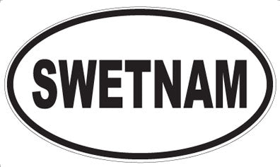 SWETNAM - Oval Sticker