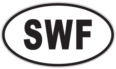 SWF - 3 Letter Initials Oval Magnet