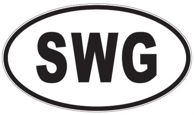 SWG - 3 Letter Initials Oval Magnet