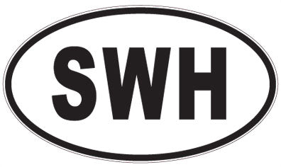 SWH - 3 Letter Initials Oval Magnet