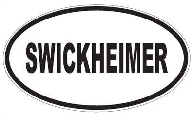 SWICKHEIMER - Oval Sticker