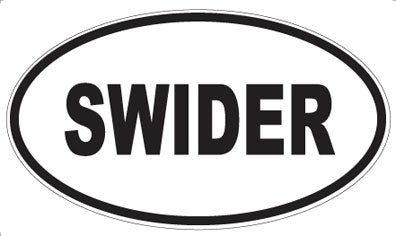 SWIDER - Oval Sticker