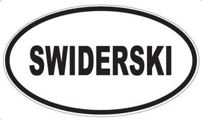 SWIDERSKI - Oval Sticker