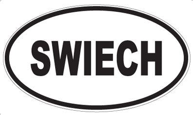 SWIECH - Oval Sticker