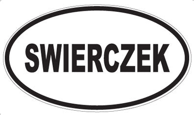 SWIERCZEK - Oval Sticker