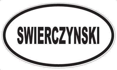 SWIERCZYNSKI - Oval Sticker