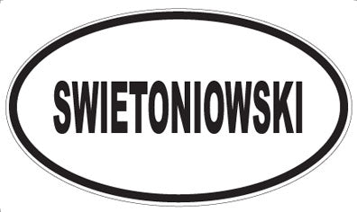 SWIETONIOWSKI - Oval Sticker