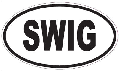SWIG - Oval Sticker