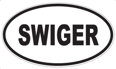 SWIGER - Oval Sticker
