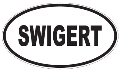 SWIGERT - Oval Sticker