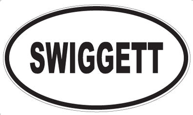 SWIGGETT - Oval Sticker