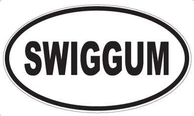 SWIGGUM - Oval Sticker