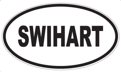 SWIHART - Oval Sticker