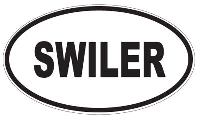 SWILER - Oval Sticker