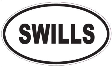 SWILLS - Oval Sticker