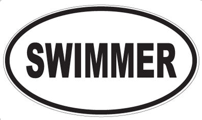 SWIMMER - Oval Sticker