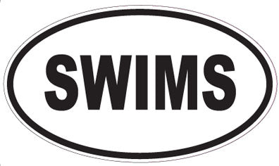 SWIMS - Oval Sticker