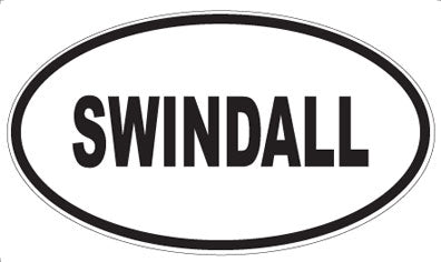 SWINDALL - Oval Sticker