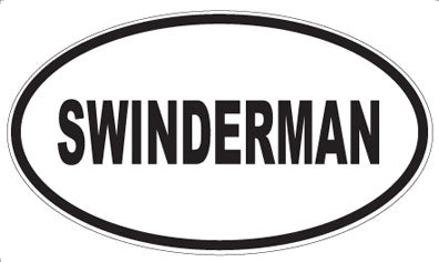 SWINDERMAN - Oval Sticker