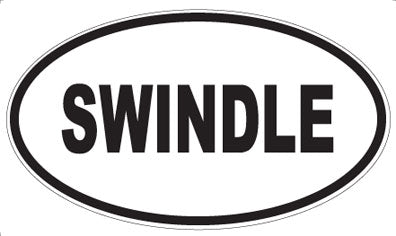 SWINDLE - Oval Sticker