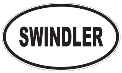 SWINDLER - Oval Sticker