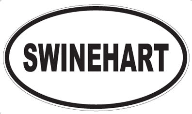 SWINEHART - Oval Sticker