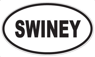 SWINEY - Oval Sticker