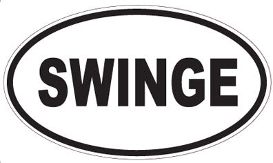 SWINGE - Oval Sticker