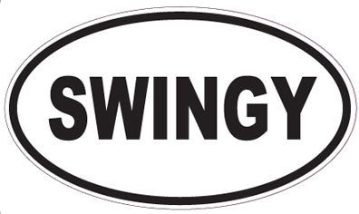SWINGY - Oval Sticker