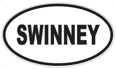 SWINNEY - Oval Sticker