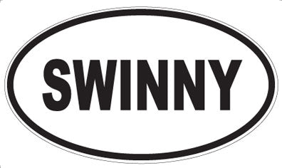 SWINNY - Oval Sticker