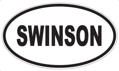 SWINSON - Oval Sticker