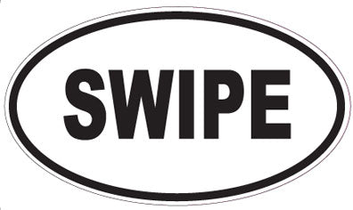 SWIPE - Oval Sticker