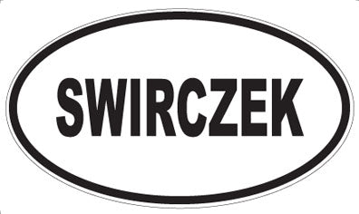 SWIRCZEK - Oval Sticker