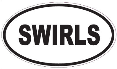 SWIRLS - Oval Sticker