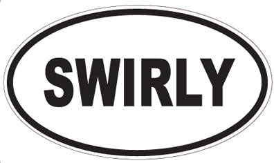 SWIRLY - Oval Sticker