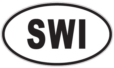 SWI - 3 Letter Initials Oval Magnet