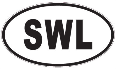 SWL - 3 Letter Initials Oval Magnet